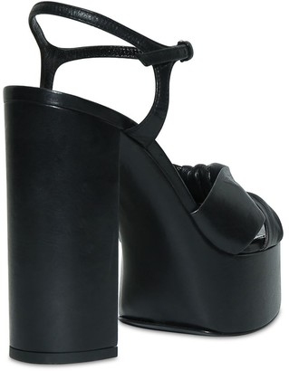 Saint Laurent 125mm Bianca Leather Platform Sandals