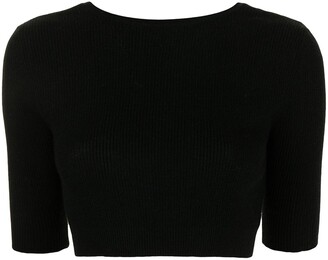 Cashmere In Love Liza scoop-back cropped top
