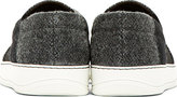 Thumbnail for your product : Lanvin Grey Felted Plaid Slip-On Shoes