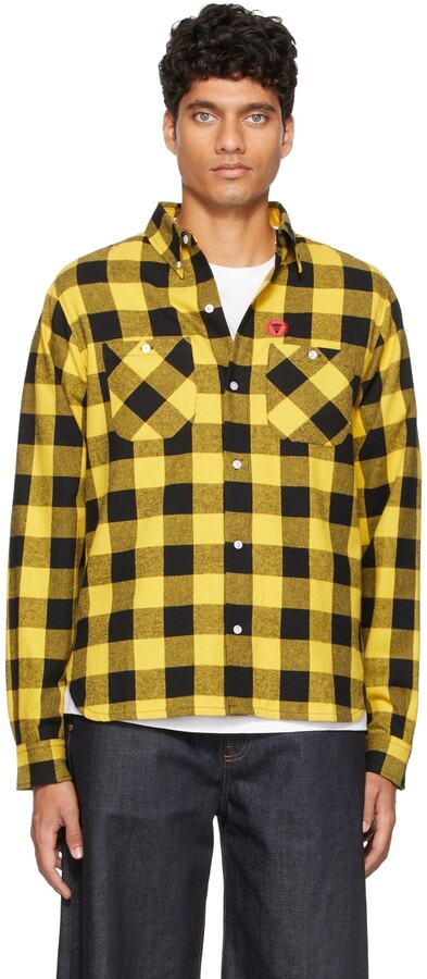 black white and yellow flannel