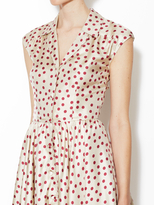 Thumbnail for your product : Dolce & Gabbana Silk Dot A-Line Shirtress