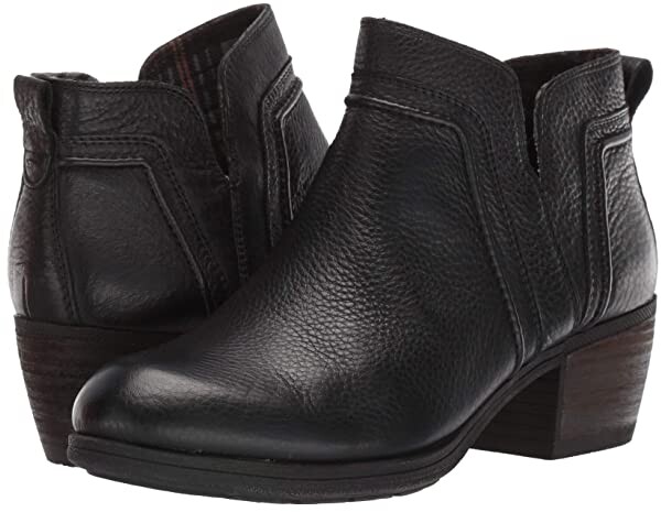 v cut booties black