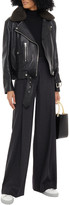 Thumbnail for your product : Acne Studios Shearling-trimmed Leather Biker Jacket