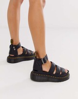 dr martens vegan blaire chunky sandals in black