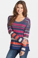 Thumbnail for your product : Jessica Simpson 'Faith Hatchi' Layered Look Stripe Top