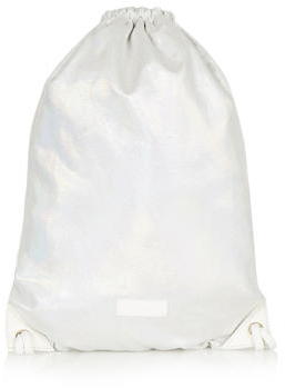 Topshop Womens Shimmer Drawstring Backpack - White