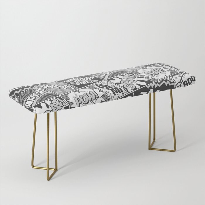 Society6 Black and White Modern Comic Book Superhero Pattern Color ...