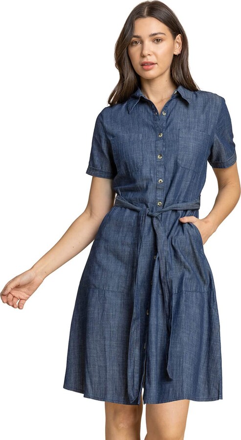 Denim Size 16 Casual Dresses Dknygirlsa Casual Dress Button Down