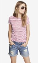 Thumbnail for your product : Express Striped Burnout Boyfriend Tee