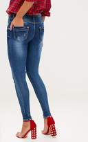 Thumbnail for your product : PrettyLittleThing Vintage Wash Distressed Skinny Jeans