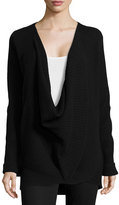 Thumbnail for your product : Donna Karan Ribbed Cross-Front Sweater, Black