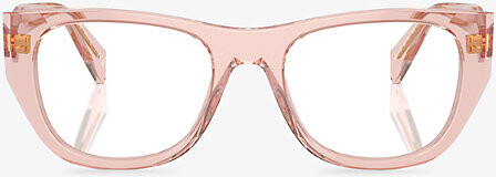 Prada Womens Pink A18V Irregular-Frame Acetate Glasses
