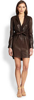 Thumbnail for your product : Halston Leather Shirtdress