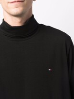 Thumbnail for your product : Tommy Hilfiger logo-embroidered roll-neck T-shirt