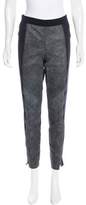 Thumbnail for your product : Elie Tahari Leather-Trimmed Mid-Rise Leggings w/ Tags
