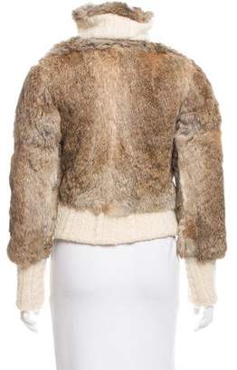 Christian Lacroix Fur Wool-Trimmed Jacket