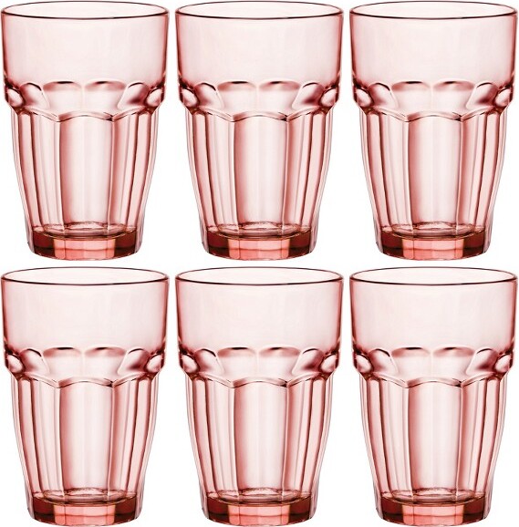 Bormioli Rocco - Set Of 6 Stackable Tempered Glass Tumblers, 12.5 oz