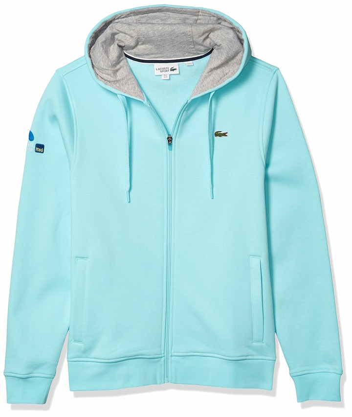 lacoste men's full zip hoodie fleece sweatshirt