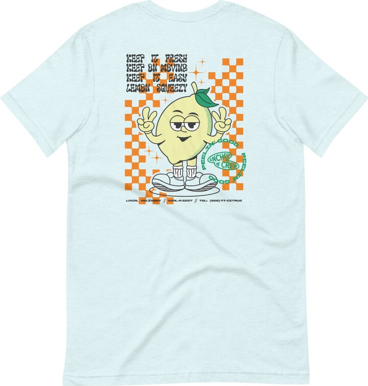 Anchor & Crew Ice Blue Lemon Fresh Dial-A-Local Organic Cotton T-Shirt - Men