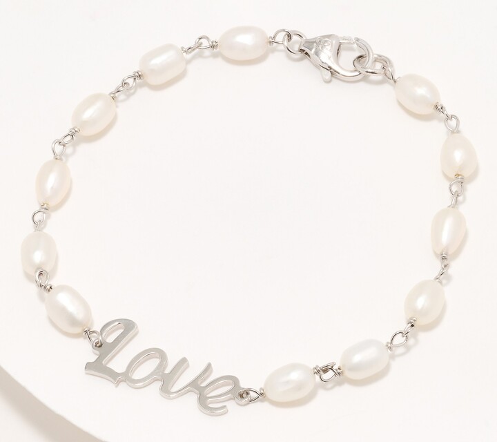 Honora As Is Cultured Pearl Inspirational Bracelet, Sterl