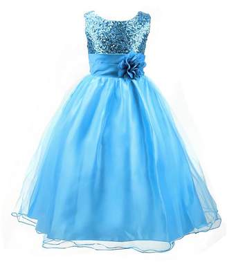 FREE FISHER Flower Girls Dress for Wedding Party with Sequins 160