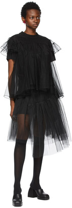 SHUSHU/TONG SSENSE Exclusive Black Tulle Two-Layer Skirt