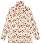 Thumbnail for your product : Gucci Rose print silk shirt