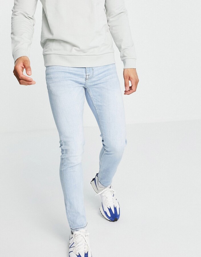 New Look super skinny jeans in powder blue wash - ShopStyle