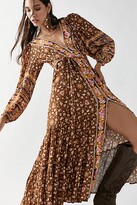 Thumbnail for your product : SPELL Madame Peacock Button Through Gown by at Free People, Coffee, XS