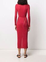 Thumbnail for your product : Antonella Rizza Sparkle Ribbed-Knit Wrap Dress