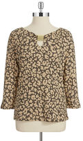 Thumbnail for your product : Rafaella Patterned Bow Neck Top