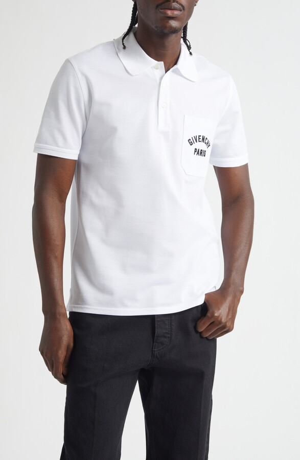 Givenchy Embroidered Logo Pocket Cotton Piqué Polo