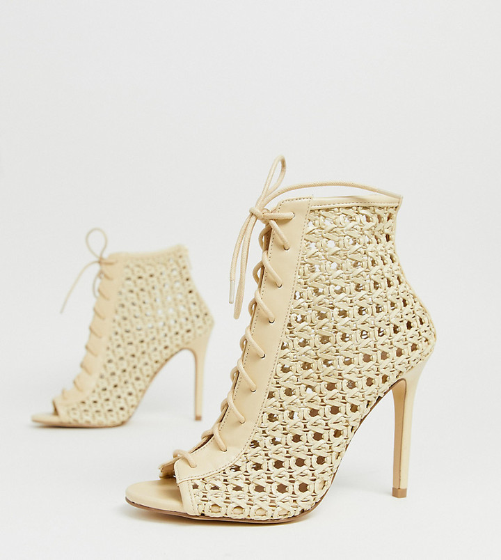 cream lace heels