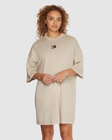 Thumbnail for your product : Tommy Jeans Women's Neutrals Sweats - Essential Badge T-Shirt Mini Dress