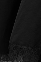 Thumbnail for your product : MM6 MAISON MARGIELA Lace-trimmed Cotton-blend Satin Maxi Dress - Black