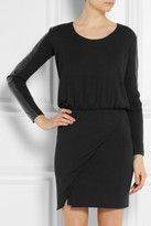 Thumbnail for your product : Mason by Michelle Mason Leather-paneled stretch-jersey mini dress