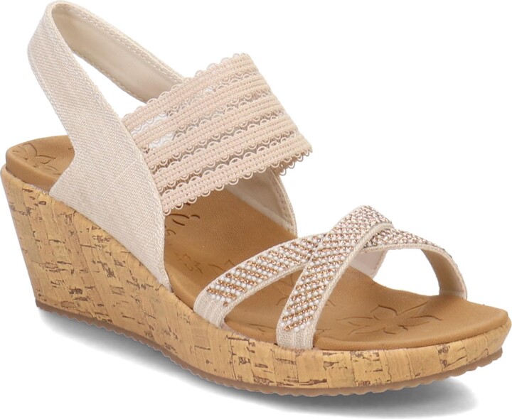 Skechers Cali Women's Beverlee-Fancy Sips Wedge Sandal Off White