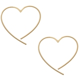 Thumbnail for your product : Oliver Bonas Gold Plated Heart Contour Earrings