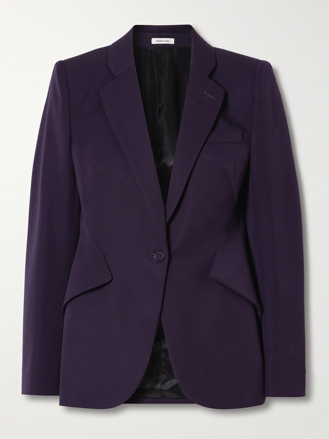 MCQUEEN - Wool Blazer - Purple