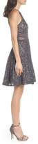 Thumbnail for your product : Morgan & Co. Sheer Inset Lace Fit & Flare Dress