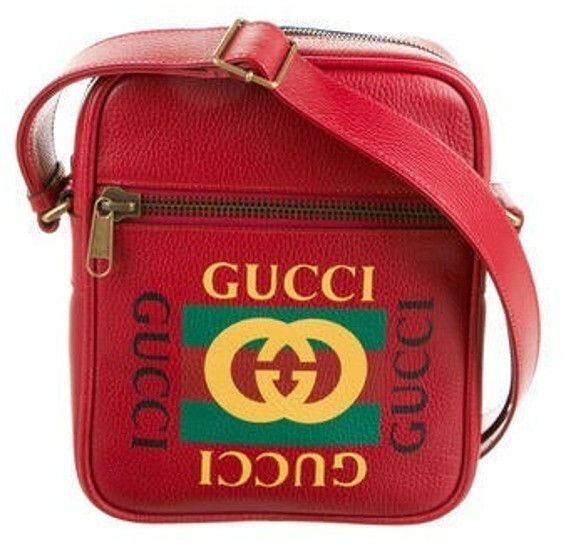 Gucci Logo Print Messenger Bag - ShopStyle