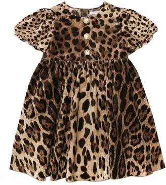 Dolce & Gabbana Leopard cotton-blend dress