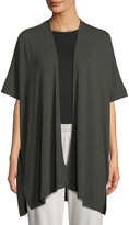 Thumbnail for your product : Joan Vass Open-Front Short-Sleeve Lounge Topper