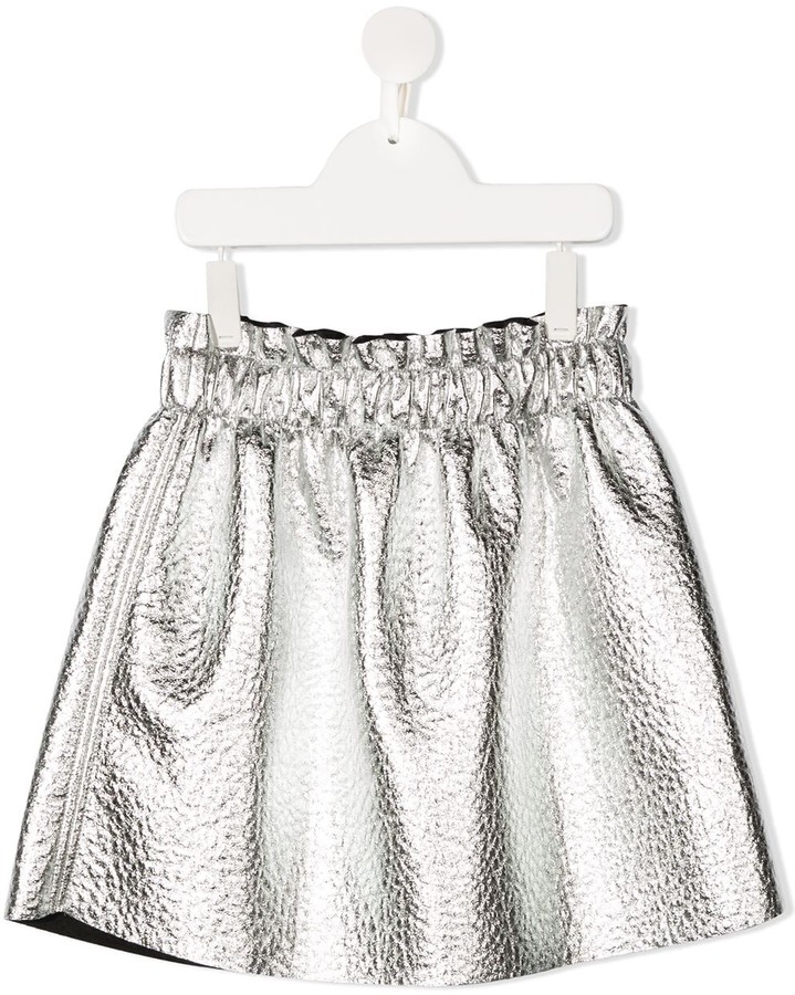 Andorine Wrinkled Metallic Effect Skirt - ShopStyle