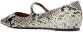 Thumbnail for your product : Tabitha Simmons Hermione Snake-effect Leather Point-toe Flats