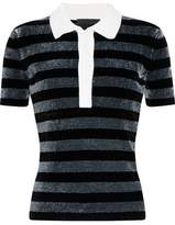 Thumbnail for your product : Alexander Wang Metallic Striped Chenille Polo Shirt