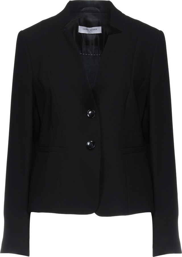 Gerry Weber 6 Women Black Suit jacket Polyester, Viscose, Elastane -  ShopStyle