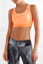 Thumbnail for your product : Nike Pro Hyper Mesh-trimmed Dri-fit Stretch-jersey Sports Bra - Orange