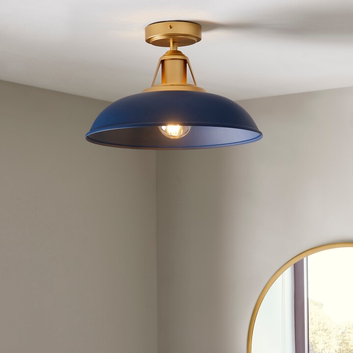 Dunelm Oraya Bathroom 1 Light Flush Ceiling Fitting Navy ShopStyle