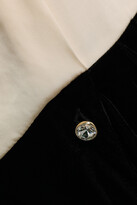 Thumbnail for your product : Philosophy di Lorenzo Serafini One-shoulder Ruffled Crepe De Chine And Velvet Dress